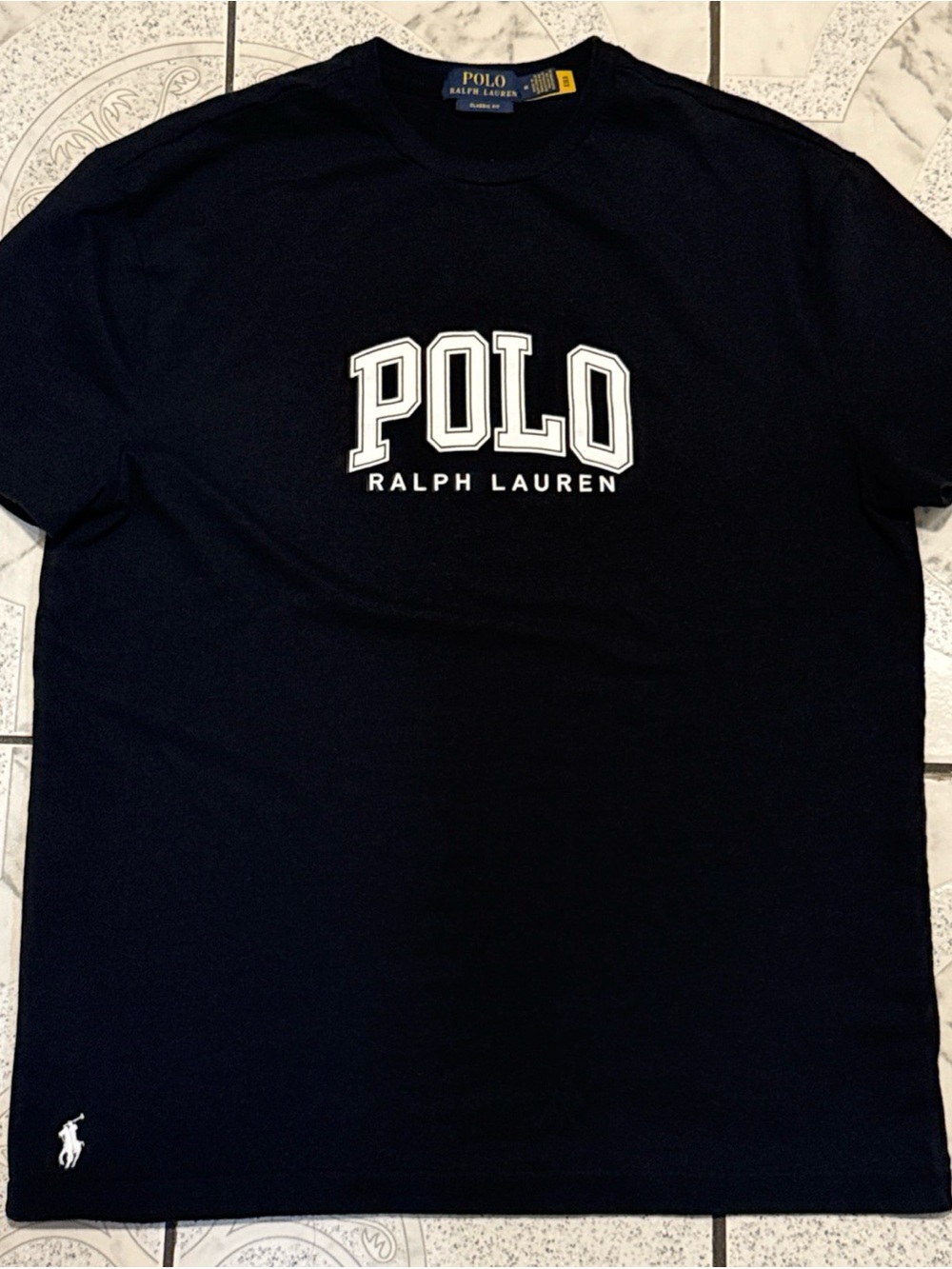 Polo Ralph Lauren Classic Fit Logo Jersey T-Shirt Black White Men’s Size Medium